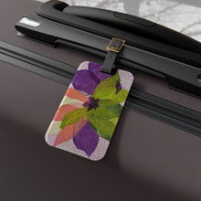 Load image into Gallery viewer, Big Purple Flower Luggage Tag