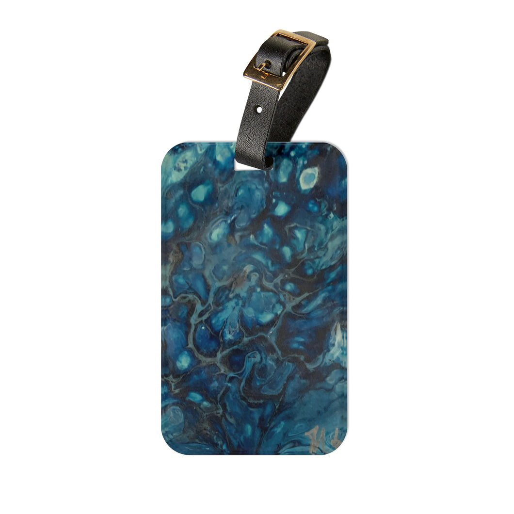 Blue Bubbles Luggage Tag