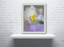 Load image into Gallery viewer, Flowers in Purple Vase (11 x 14 x 1.5)
