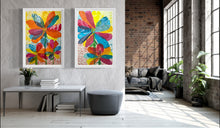 Load image into Gallery viewer, Painted Petals One and Two (24 x 36 x 1.5) Commission
