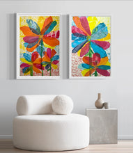 Load image into Gallery viewer, Painted Petals One and Two (24 x 36 x 1.5) Commission
