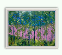 Load image into Gallery viewer, Purple Sky in the Forest (12 x 16 x 1.5)
