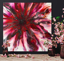 Load image into Gallery viewer, Red, Purple Pink Bloom (24 x 24 x 1.5)
