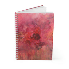 Load image into Gallery viewer, Many Pink Flowers Spiral Notebook (Lined Pages)
