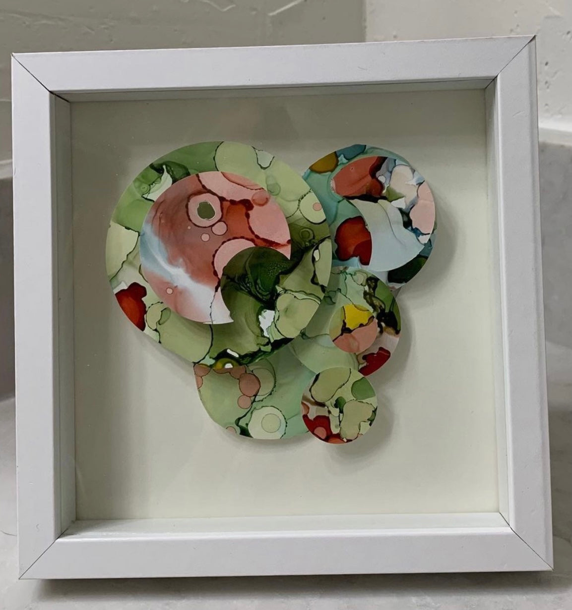 誠実 1.25) x 6.5 x (6.5 3-D Circles Colorful – Art Hewett Mary 絵画