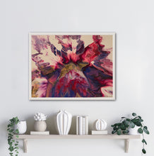 Load image into Gallery viewer, Red Pink and Gold Bloom (18 x 24 x 1.5)
