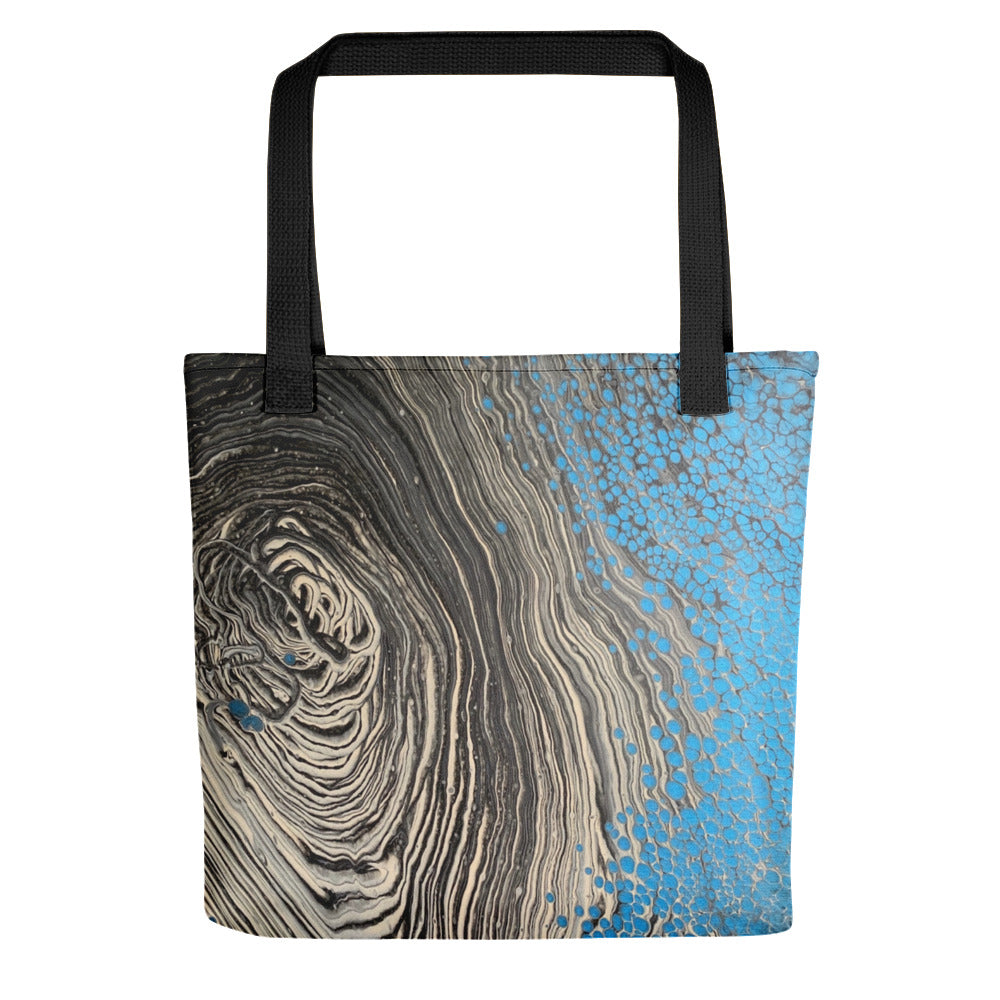 Metallic Blue Tote Bag (15 x 15)