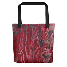 Load image into Gallery viewer, Red, Black and Silver Tote Bag (15 x 15)
