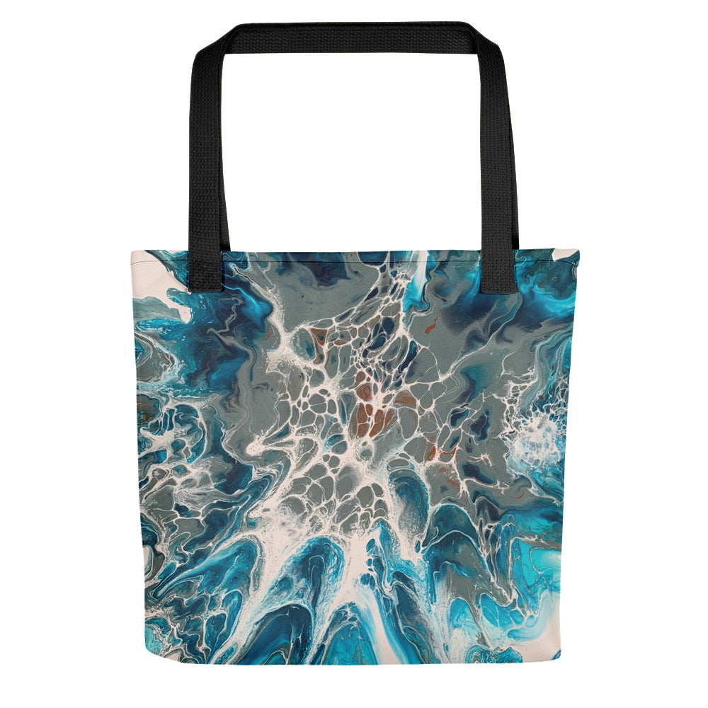 Blue Web Bloom Tote bag