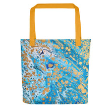 Load image into Gallery viewer, Blue and Gold Tote bag (15 x 15)
