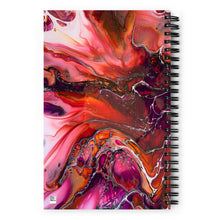 Load image into Gallery viewer, Red, Purple and Pink Bloom Spiral notebook
