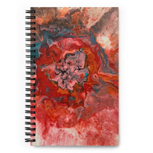 Load image into Gallery viewer, Red and Pink Bloom Spiral Notebook
