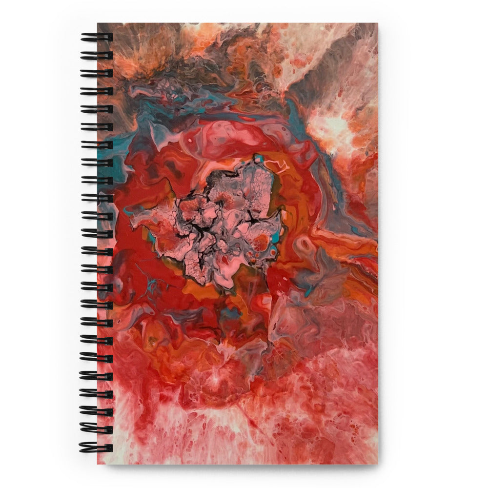 Red and Pink Bloom Spiral Notebook