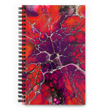 Load image into Gallery viewer, Red, Purple and Pink Bloom Spiral notebook
