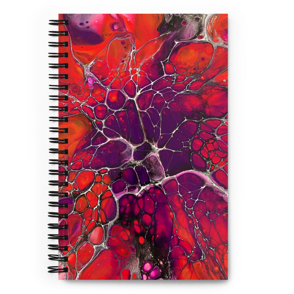 Red, Purple and Pink Bloom Spiral notebook